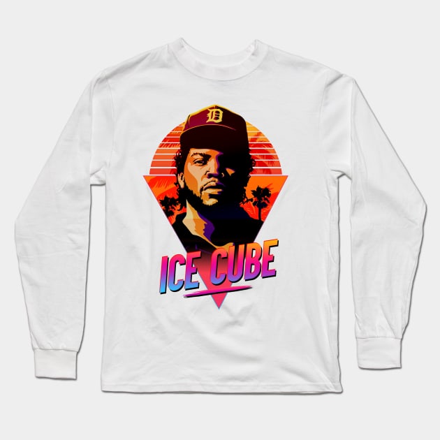 Ice Cube - 80s Long Sleeve T-Shirt by DoctorBlue